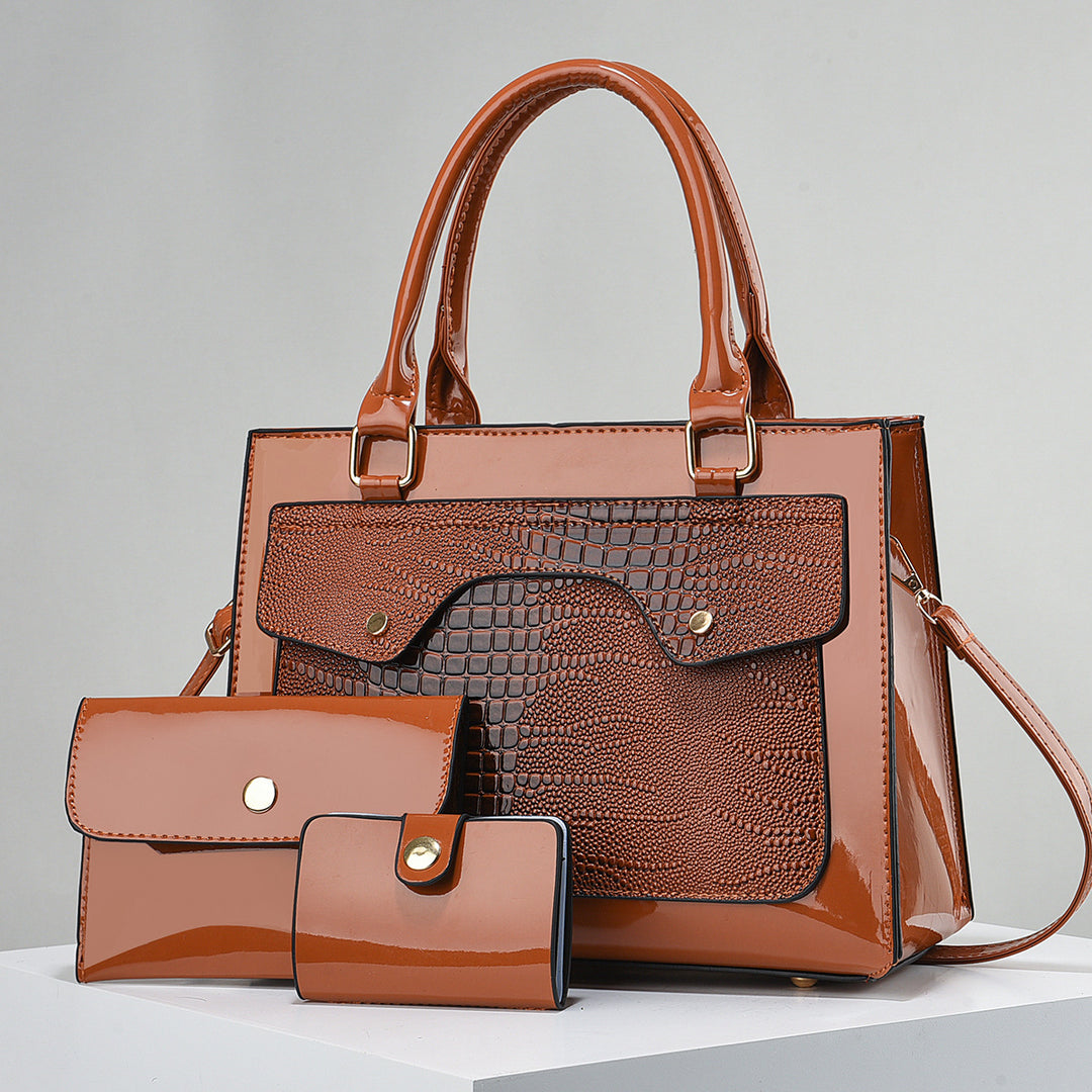Damen elegante Handtasche mit strukturiertem Mustermix Nord Taschen