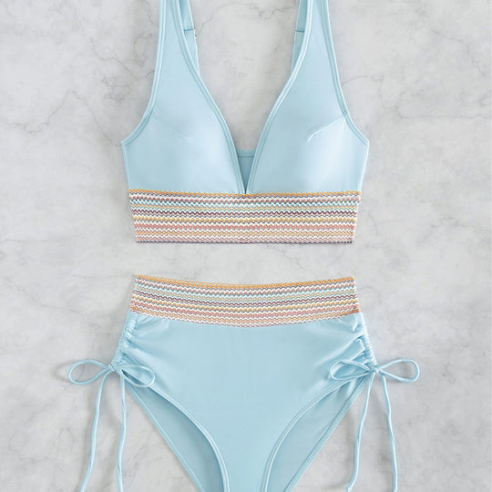 Damen Hochgeschnittener Sportbikini Nord Taschen