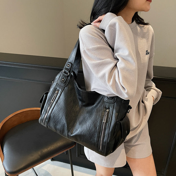 Damen Hobo-Tasche aus hochwertigem Kunstleder mit vielseitigem Innenfächersystem Nord Taschen