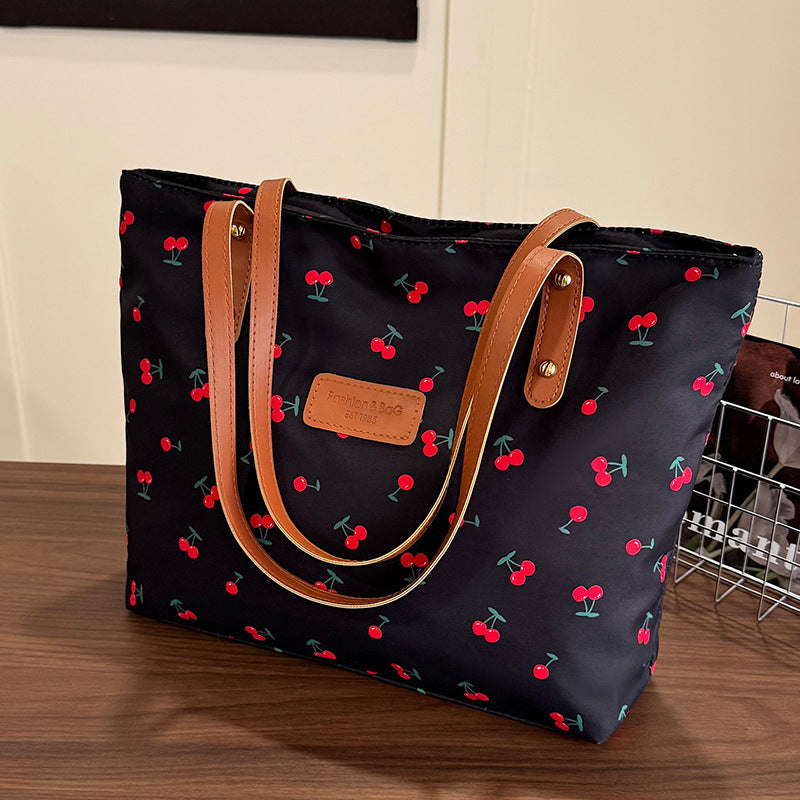 Damen Baumwolltragetasche mit fruchtigem Kirschdesign Nord Taschen