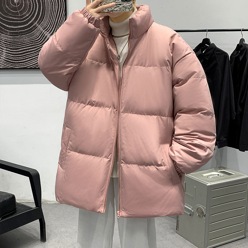 Damen Gepolsterte Oversize-Steppjacke mit hohem Stehkragen und geradem Schnitt Nord Taschen