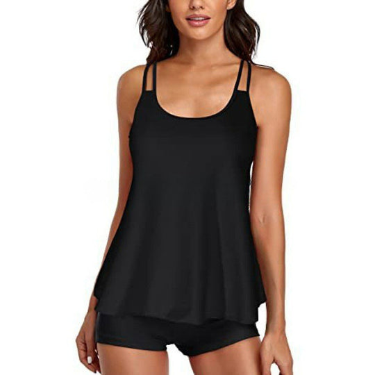Damen Sportliches Tankini-Set mit bequemem Shorts und verstellbaren Trägern Nord Taschen