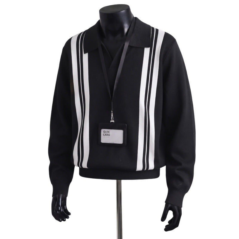 Herren Modischer Pullover mit Stripes Nord Taschen