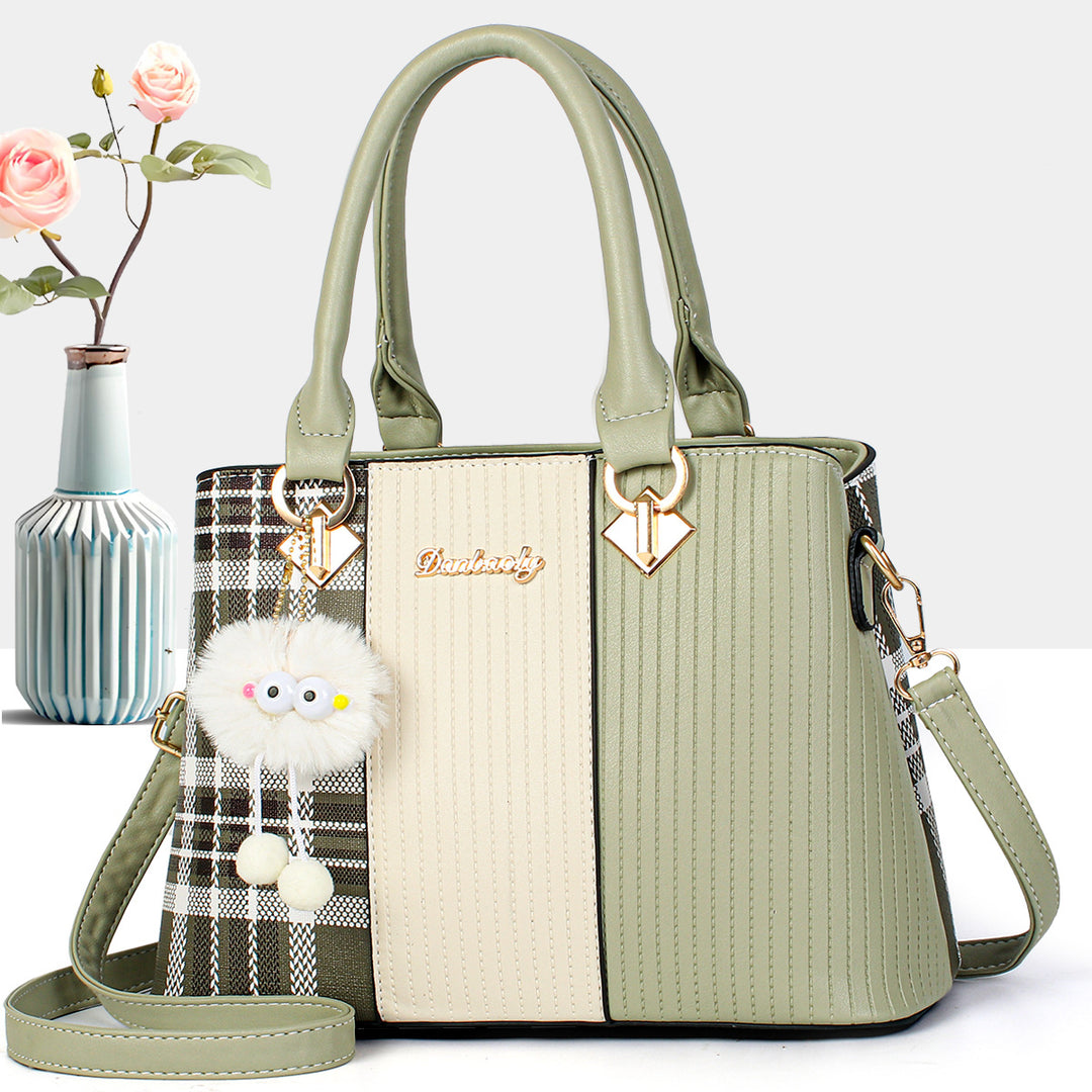 Damen modische Handtasche mit strukturiertem Design und abnehmbarem Anhänger Nord Taschen
