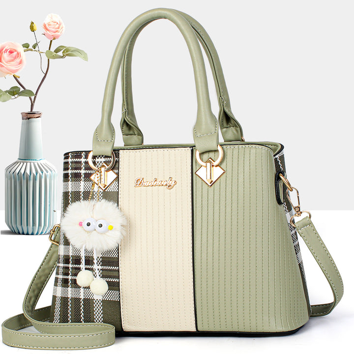 Damen modische Handtasche mit strukturiertem Design und abnehmbarem Anhänger Nord Taschen