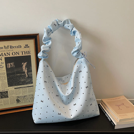 Damen Hobo-Tasche mit trendigem Punktedesign und geflochtenem Schulterriemen Nord Taschen
