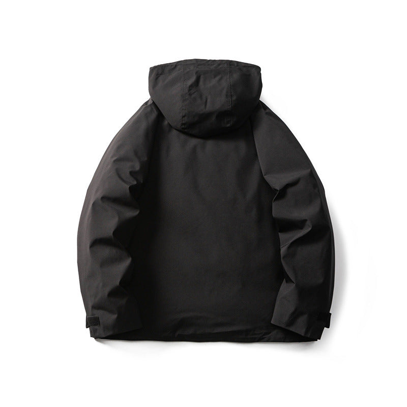 Herren Funktionelle Outdoor-Softshelljacke mit Kapuze und Mehrfachtaschen Nord Taschen