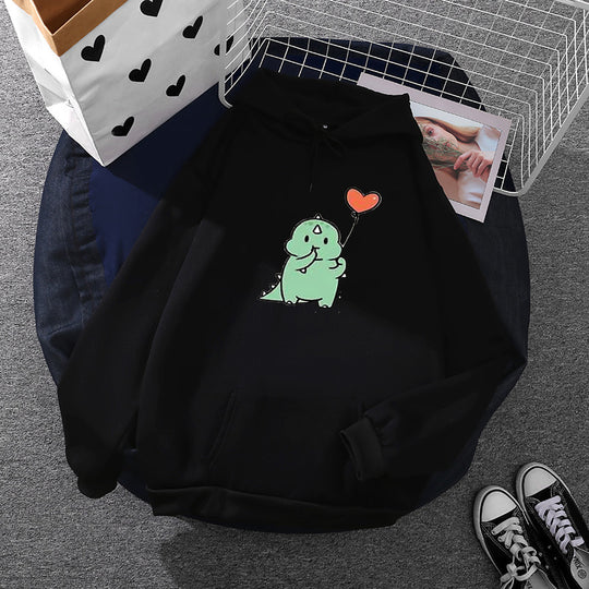 Damen nan Kapuzenpullover im Relaxed-Fit mit botanischer Frucht-Illustration und Kängurutasche Nord Taschen