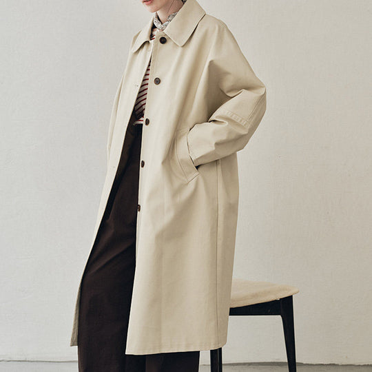 Damen Lange Trenchcoat Nord Taschen