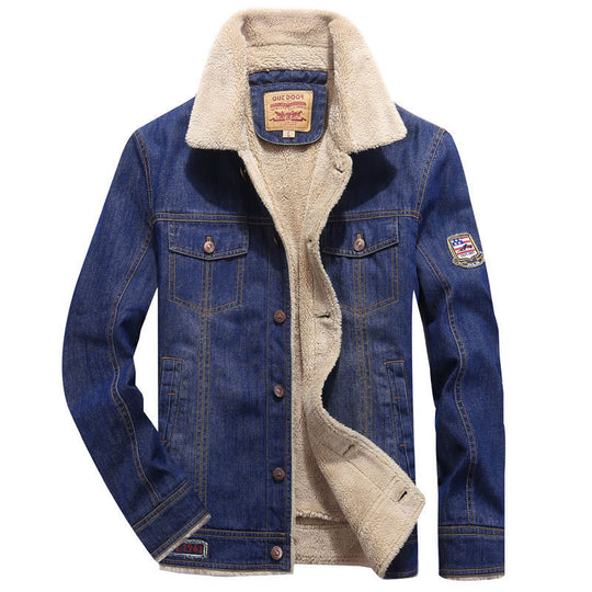 Herren Denim Jacke mit weichem Fleecefutter Nord Taschen