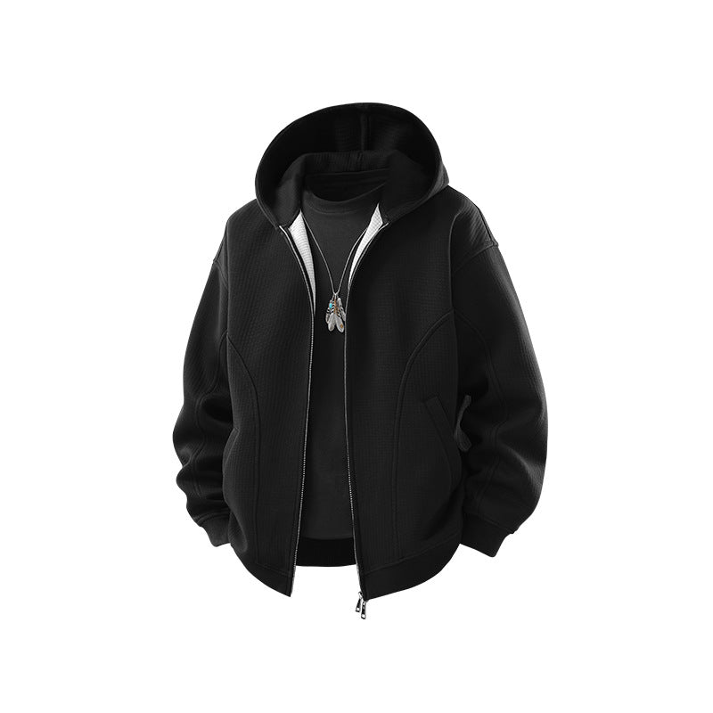 Herren Kapuzensweatjacke mit durchgehendem Reißverschluss, geripptem Saum und versteckten Seitentaschen Nord Taschen
