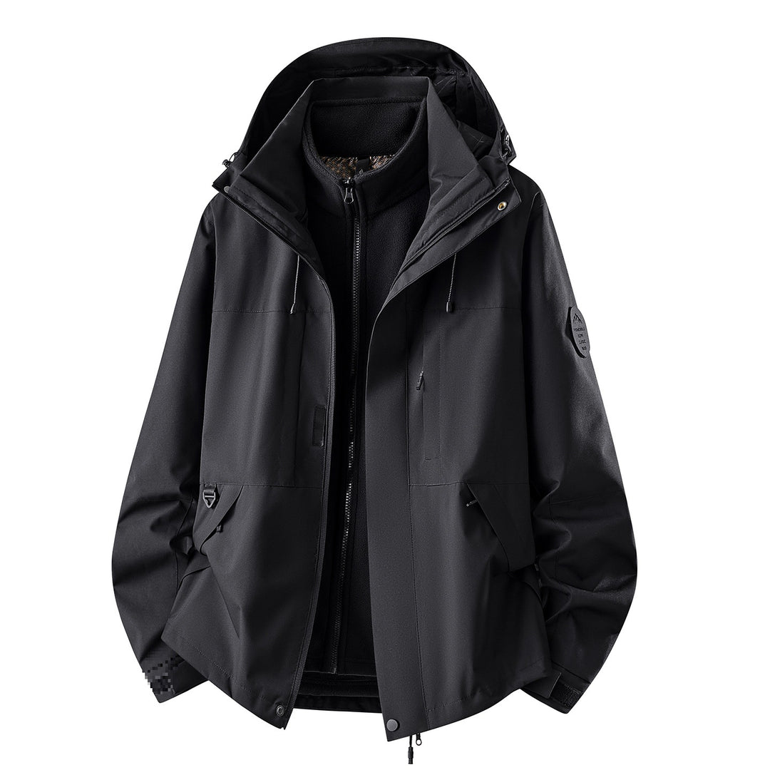 Damen Dreiteilige wasserdichte Outdoorjacke mit abnehmbarem Fleece-Innenlayer Nord Taschen
