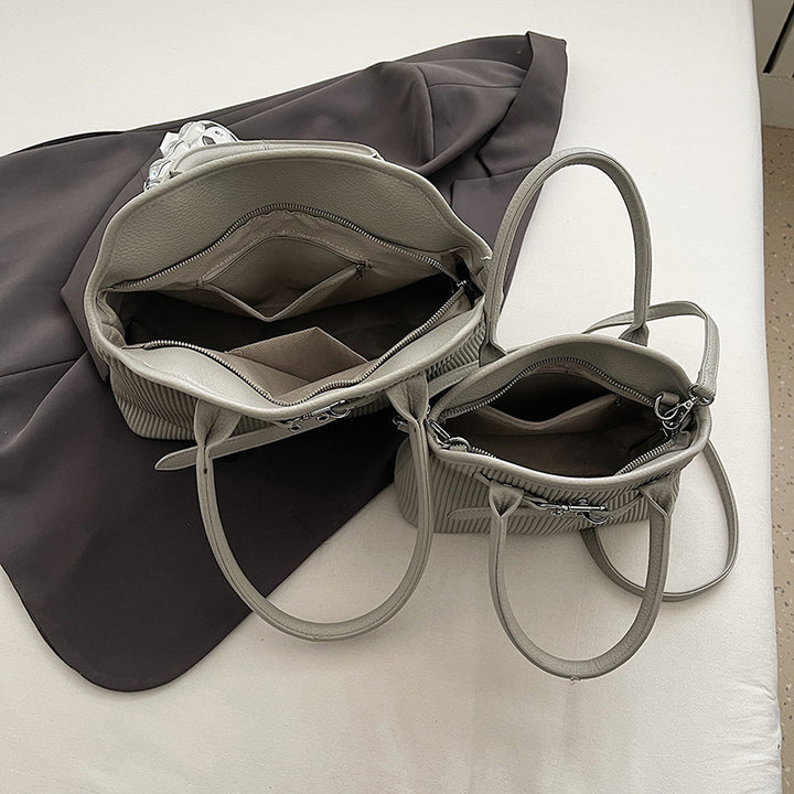 Damen praktische Handtaschen im modernen Ripp-Design Nord Taschen