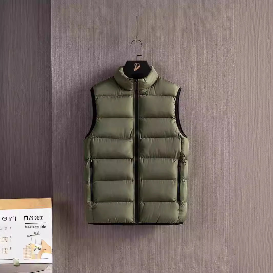 Herren Slim-Fit ultraleichte Stepp-Thermoweste mit hochschließendem Kragen und wasserabweisenden Reißverschlüssen Nord Taschen