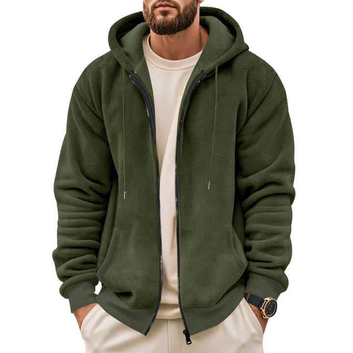 Herren Sportliche Kapuzenjacke mit innovativer Struktur