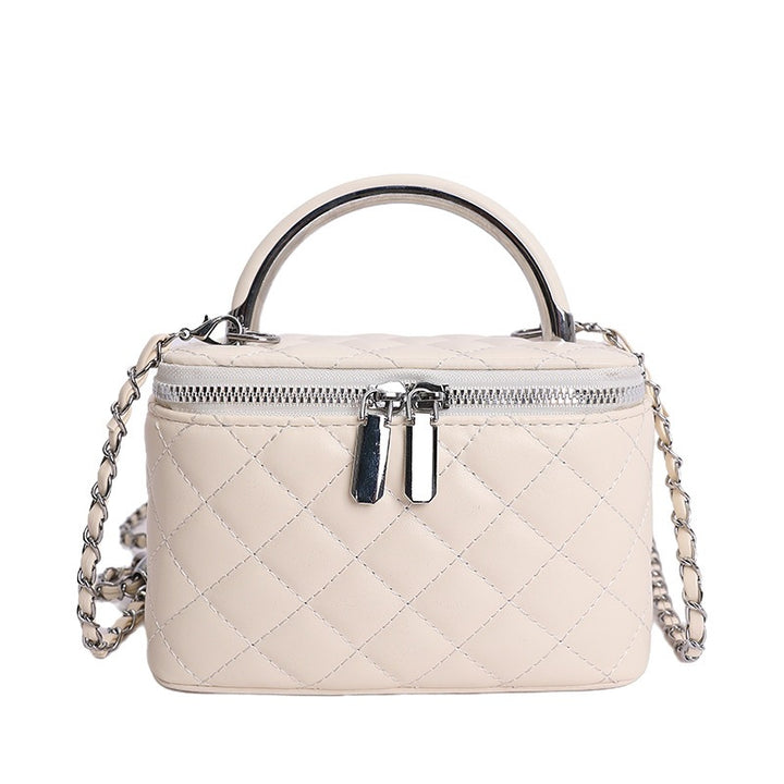 Damen Mini-Handtasche mit goldfarbenem Kettenakzent und strukturiertem Design Nord Taschen