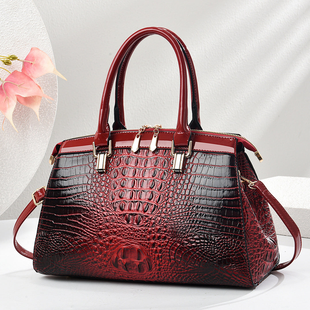 Damen hochwertige Handtasche im eleganten Krokodil-Look Nord Taschen