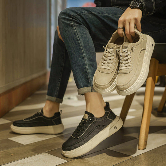 Damen Komfortable Sneakers aus hochwertigem Leder mit dämpfender Laufsohle Nord Taschen