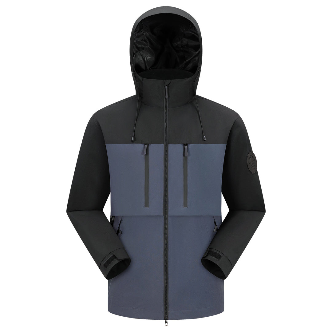 Herren Regen-Softshellparka mit längerer Silhouette, verschweißten Nähten und wasserabweisenden Reißverschlüssen Nord Taschen