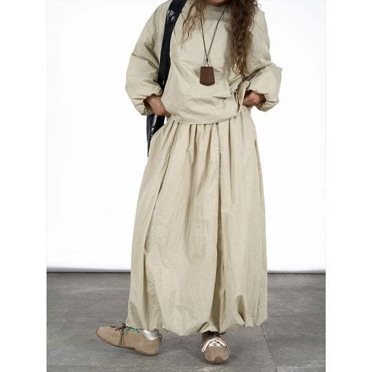 Damen Maxi‑Rock mit hohem Bund, voluminöser Silhouette und Bubble‑Saum Nord Taschen