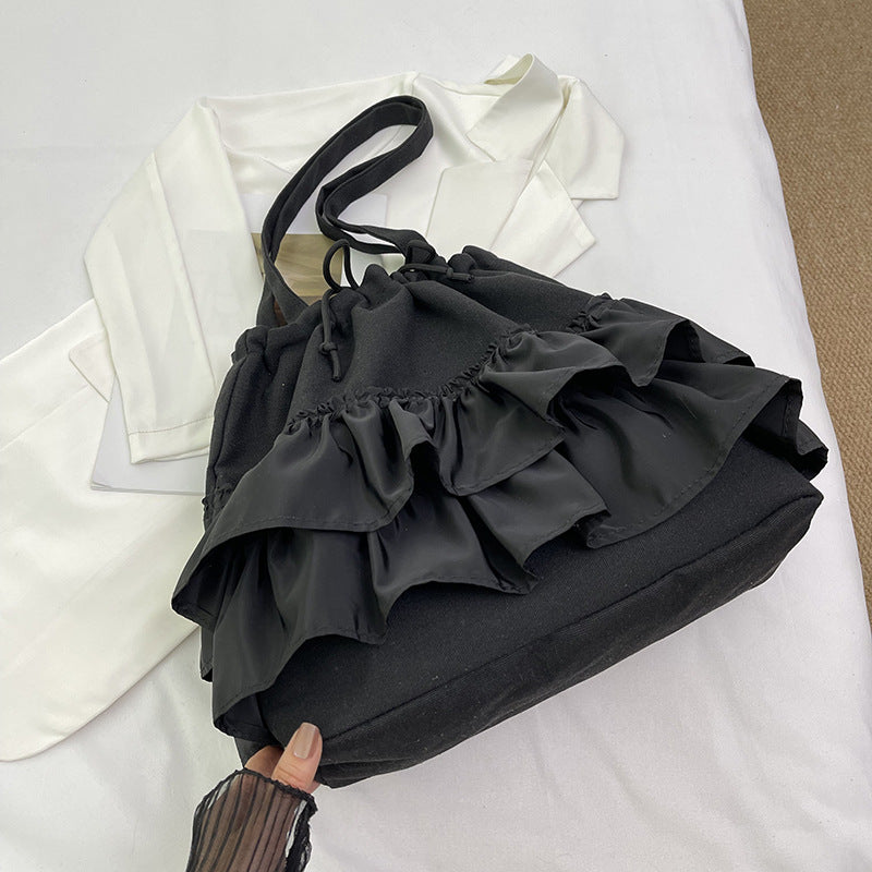 Damen Hobo-Tasche mit voluminösem Rüschendesign Nord Taschen