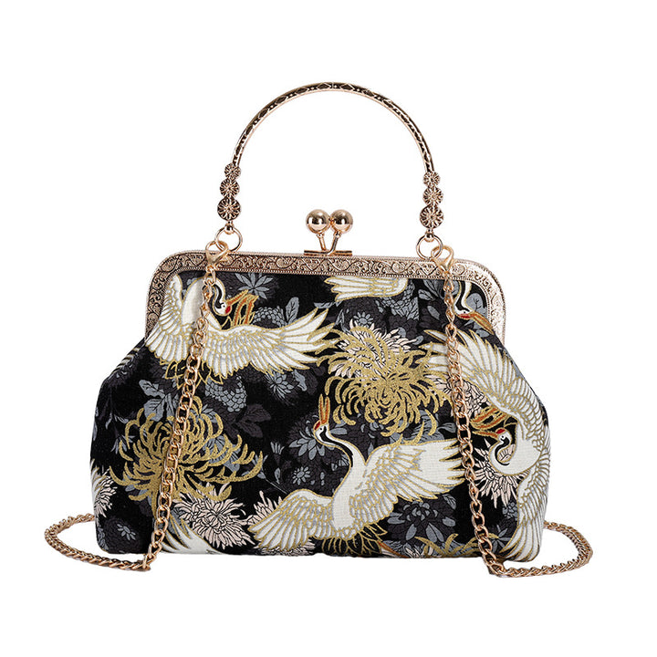 Damenhandtasche mit eleganter floraler Stickerei Nord Taschen