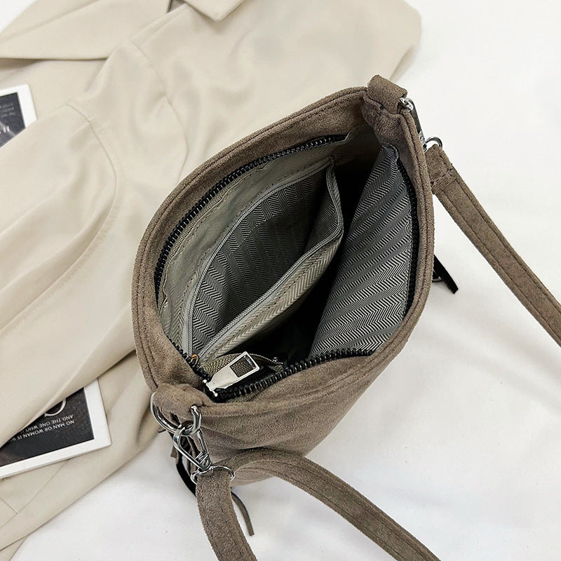 Damen Umhängetasche mit fransigen Details Nord Taschen
