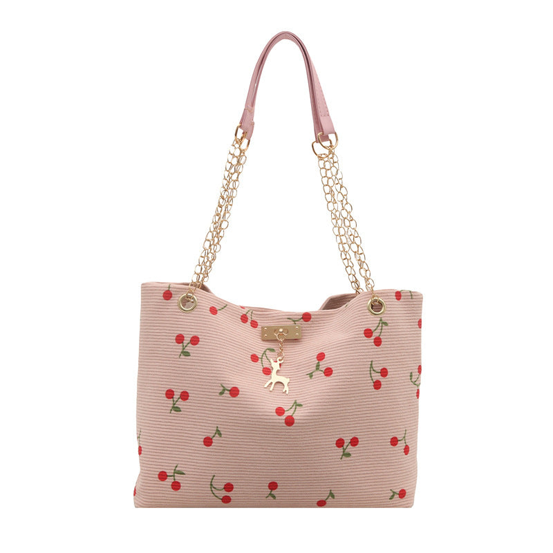 Damen Umhängetasche mit floralem Kirschmotiv Nord Taschen