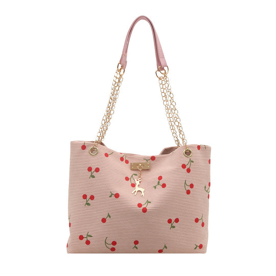 Damen Umhängetasche mit floralem Kirschmotiv Nord Taschen