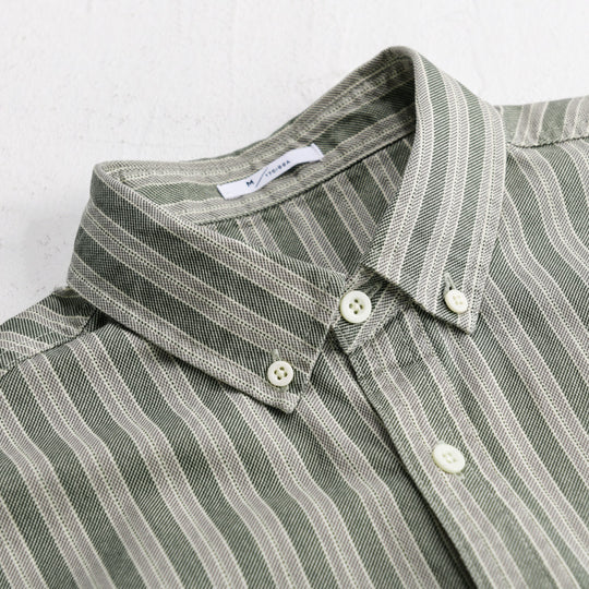 Herren Hemd mit Button-Down-Kragen aus atmungsaktivem Leinen-Baumwollmix in Relaxed-Passform Nord Taschen