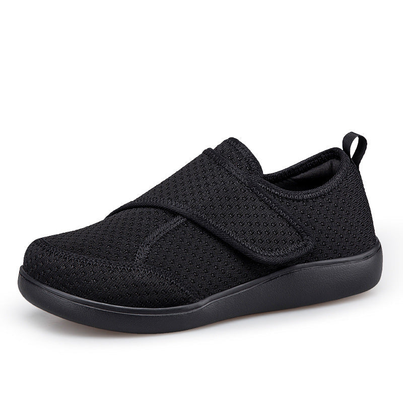 Herren nan orthopädischer Pantoffel mit verstellbarem Klettverschluss, atmungsaktivem Mesh und stoßdämpfender Schaumstoffsohle