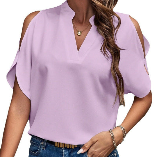 Damen Bluse mit offenen Schultern und stylishen Details