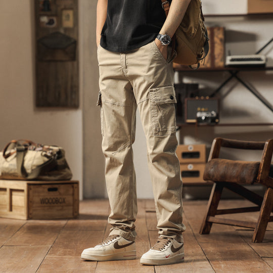 Herren Utility-Cargo-Hose im Vintage-Workwear-Look mit verstärkten Kniepartien und extra Stauraum Nord Taschen