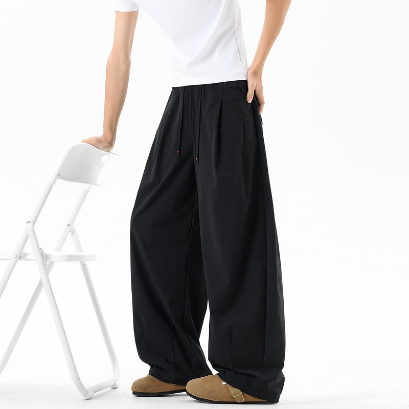 Damen Extraweite Palazzo‑Hose im Oversize‑Baggy‑Schnitt mit Elastbund & Tunnelzug Nord Taschen