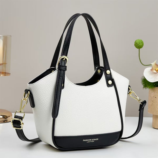 Damen Handtasche aus strukturiertem Kunstleder mit abnehmbarem Schulterriemen Nord Taschen