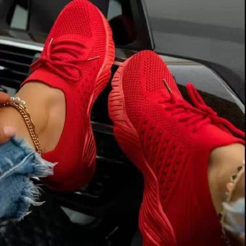 Damen  leichte Strick-Sneaker mit sockenähnlichem Obermaterial, gepolsterter Komfortsohle und flexibler Profil-Laufsohle Nord Taschen