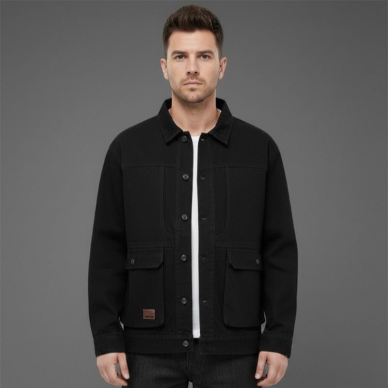 Herren Canvas-Utility Overshirt mit großen Pattentaschen und entspanntem Schnitt Nord Taschen