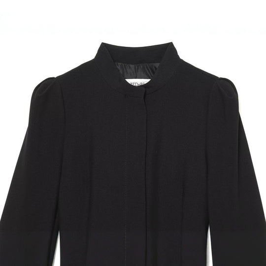 Damen Midilanger Mantel mit Stehkragen und breitem Taillengürtel Nord Taschen