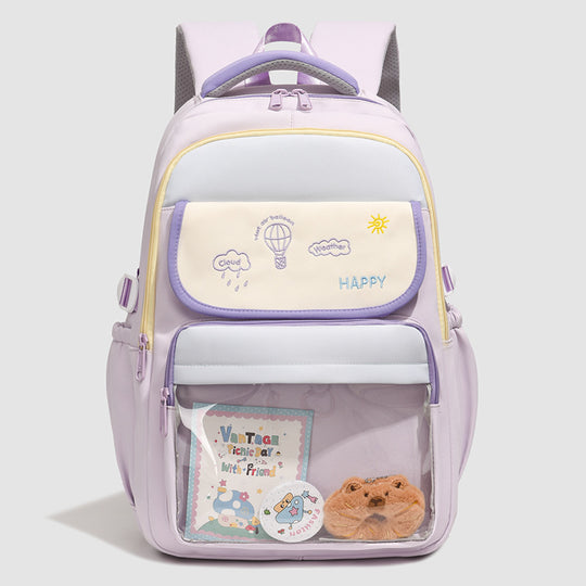 Damen Freizeit-Rucksack mit transparentem Sichtfach und kreativem Aufdruck Nord Taschen