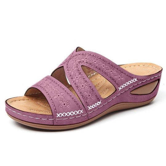 Damen bequeme Riemchensandalen mit ergonomischer Fußbettgestaltung