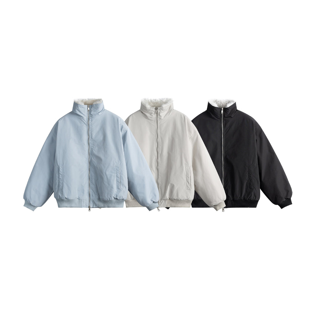 Unisex Boxy-wattierter Blouson mit hohem Stehkragen und Teddyfutter Nord Taschen