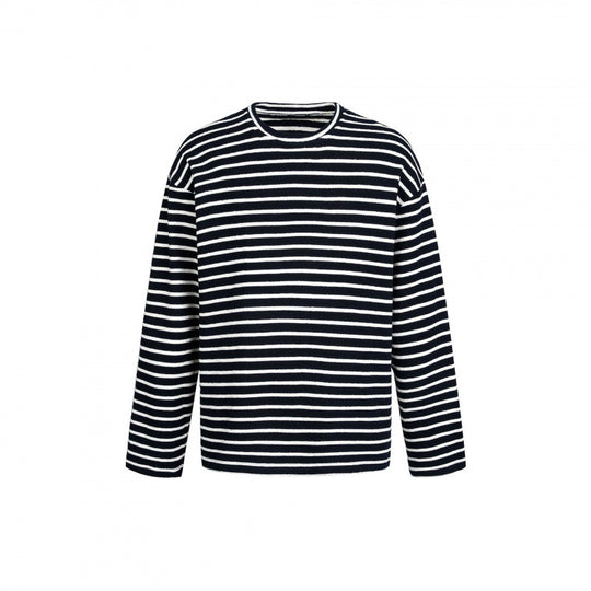 Unisex Maritimes Ringel-Strickshirt mit weitem Schnitt und Rundhals Nord Taschen