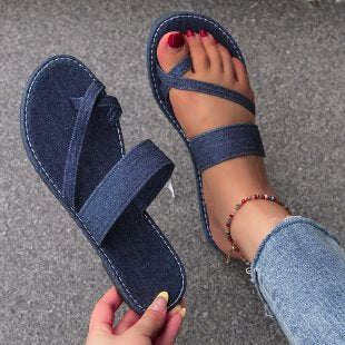 Damen bequeme Riemchen-Sandalen mit geflochtenem Design