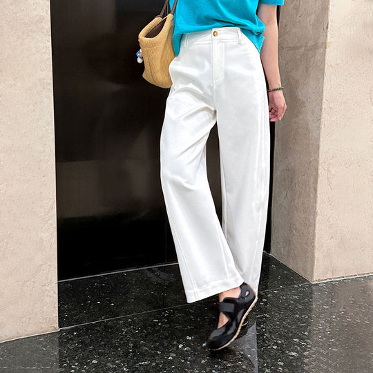 Damen Bequeme und moderne weite Stoffhose Nord Taschen