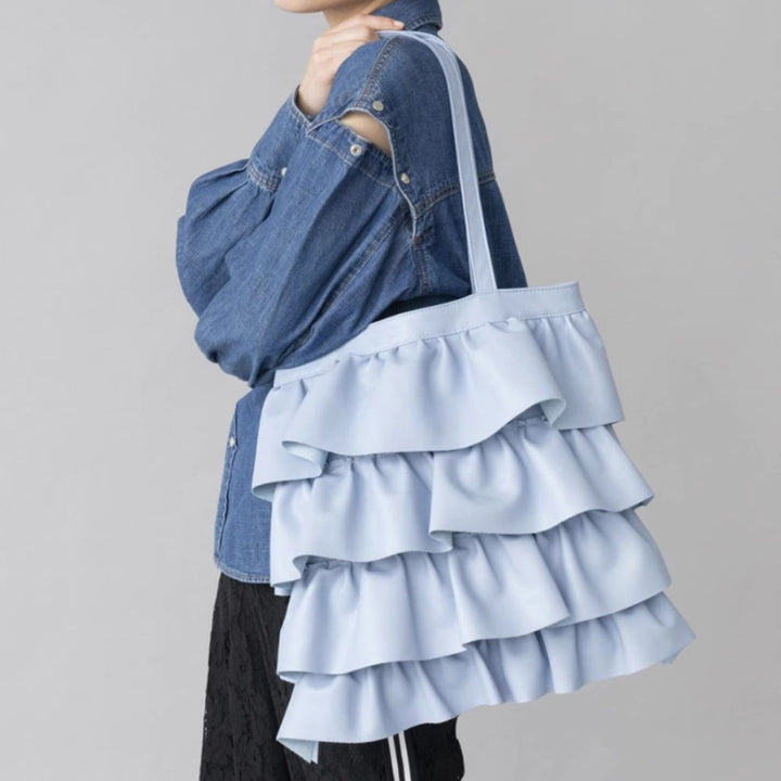 Damen Handtasche mit voluminösem Rüschendesign Nord Taschen