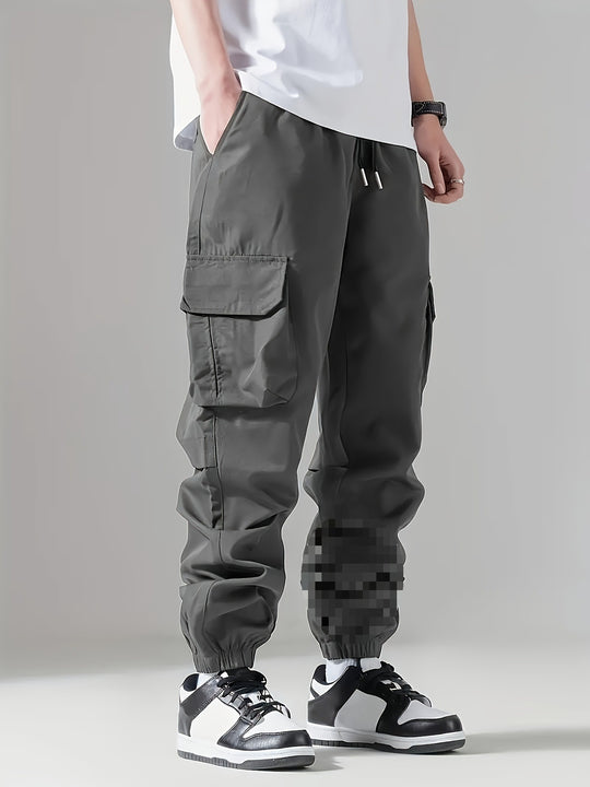 Herren Cargo-Jogginghose mit Kordelzug, Mehrfachtaschen & elastischen Bündchen Nord Taschen