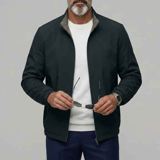 Herren Moderne Übergangsjacke mit hohem Kragen und praktischen Taschen Nord Taschen