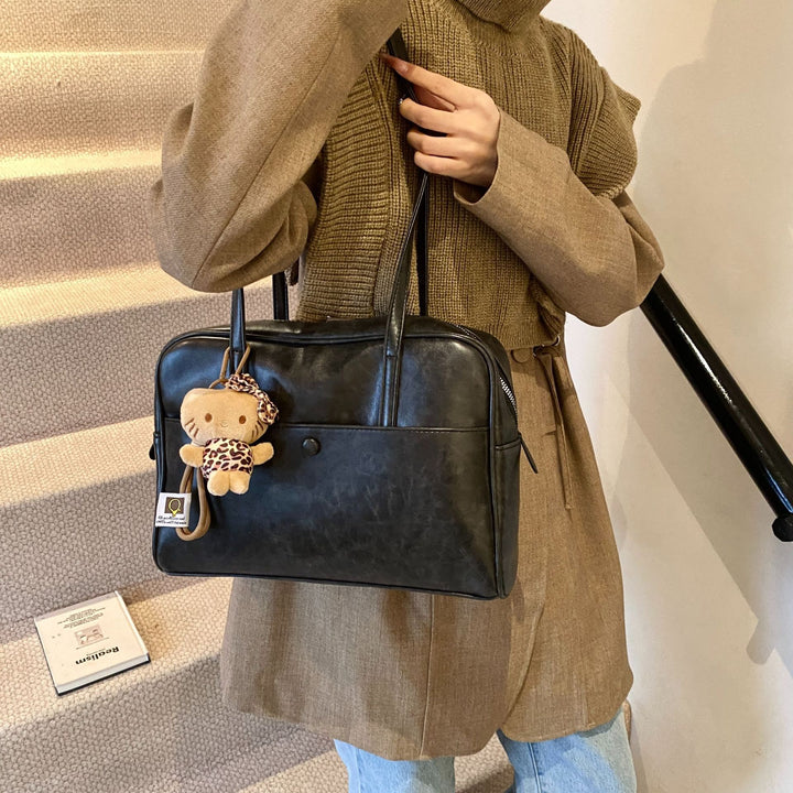 Damen elegante Aktentasche mit abnehmbarem Kuscheltier-Anhänger Nord Taschen