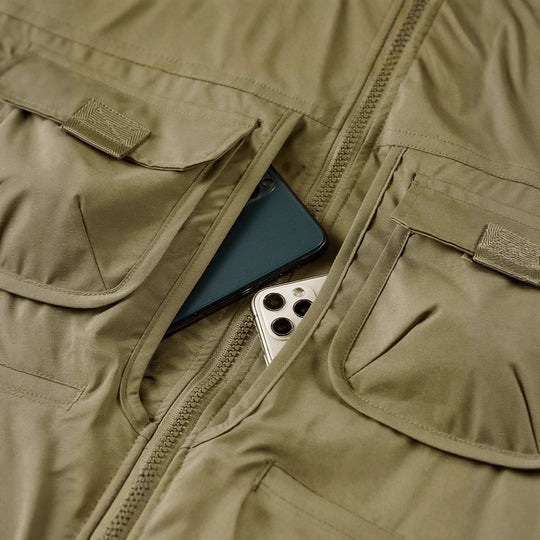 Herren Fotografen- und Outdoor-Utilityweste mit vielen Multifunktionstaschen und durchgehendem Reißverschluss Nord Taschen