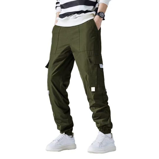 Herren Technische Utility-Cargohose im Joggerstil mit Tunnelzug & elastischen Knöchelbündchen Nord Taschen